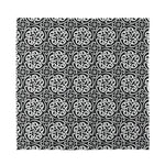 Black And White Celtic Pattern Print Silk Bandana