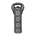 Black And White Celtic Pattern Print Single Neoprene Wine Tote