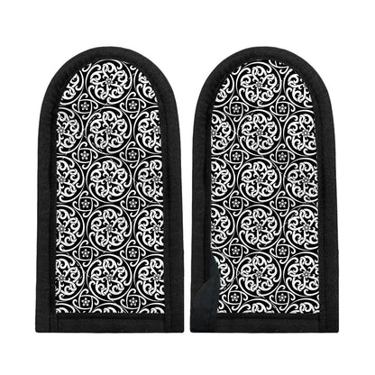Black And White Celtic Pattern Print Skillet Handle Cover