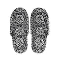 Black And White Celtic Pattern Print Slippers