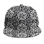 Black And White Celtic Pattern Print Snapback Cap