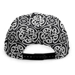 Black And White Celtic Pattern Print Snapback Cap