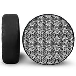 Black And White Celtic Pattern Print Tire Cover