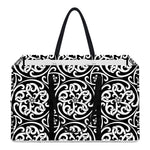 Black And White Celtic Pattern Print Utility Tote Bag