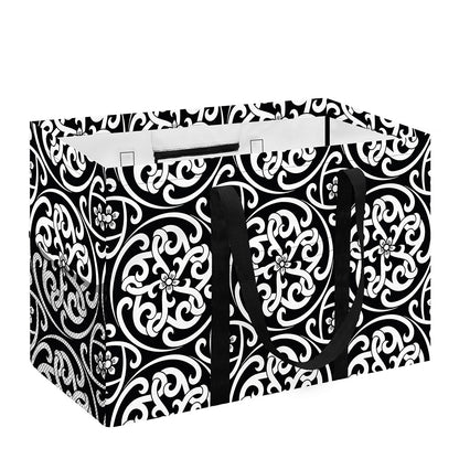 Black And White Celtic Pattern Print Utility Tote Bag