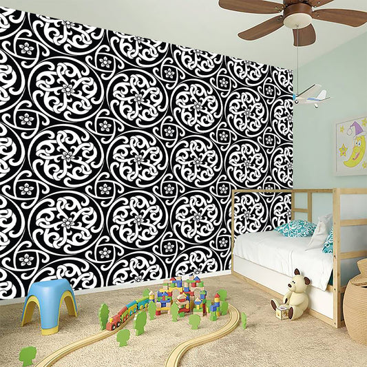 Black And White Celtic Pattern Print Wall Sticker