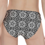 Black And White Celtic Pattern Print Women's Panties