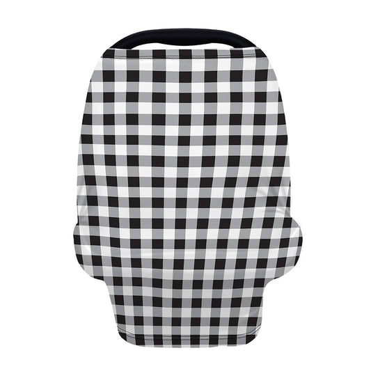 Black And White Check Pattern Print Baby Seat Cover