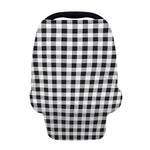 Black And White Check Pattern Print Baby Seat Cover