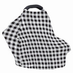 Black And White Check Pattern Print Baby Seat Cover