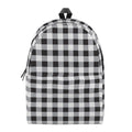 Black And White Check Pattern Print School Backpack