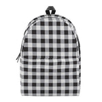 Black And White Check Pattern Print Backpack