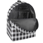 Black And White Check Pattern Print Backpack