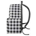 Black And White Check Pattern Print Backpack