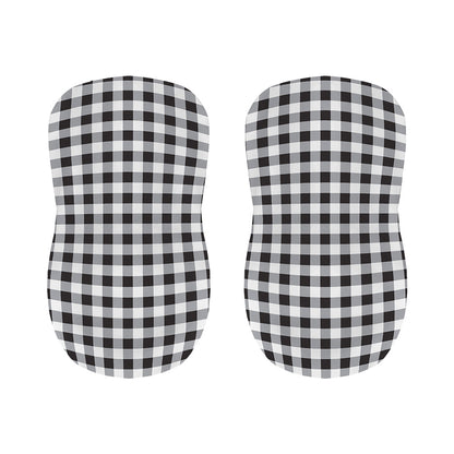 Black And White Check Pattern Print Bar Stool Covers
