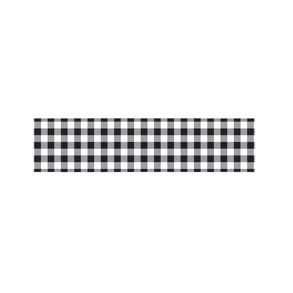 Black And White Check Pattern Print Bed Runner