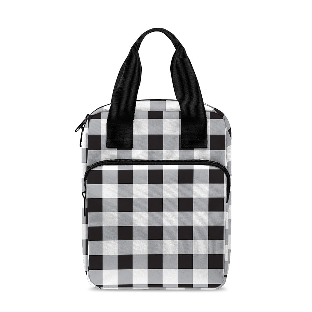 Black And White Check Pattern Print Bible Tote Bag