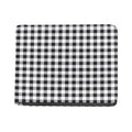 Black And White Check Pattern Print Bifold Wallet