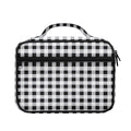 Black And White Check Pattern Print Briefcase Bible Bag