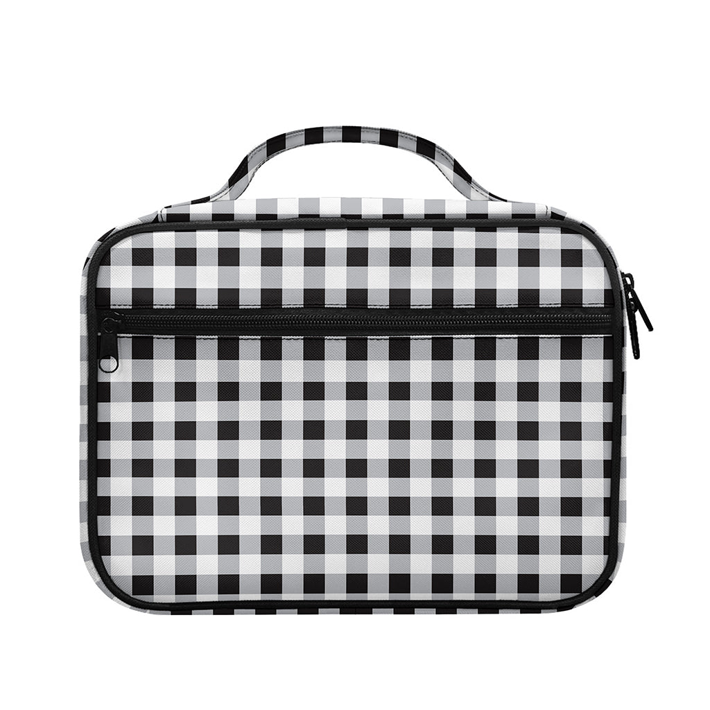Black And White Check Pattern Print Briefcase Bible Bag