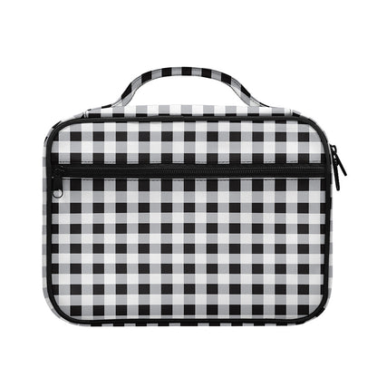 Black And White Check Pattern Print Briefcase Bible Bag