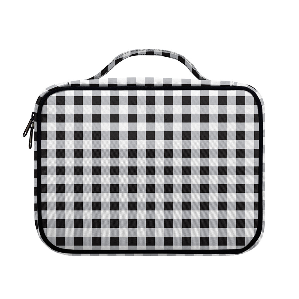 Black And White Check Pattern Print Briefcase Bible Bag