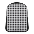 Black And White Check Pattern Print Casual Backpack