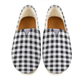 Black And White Check Pattern Print Casual Shoes