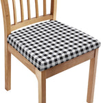 Black And White Check Pattern Print Chair Cushion Cover