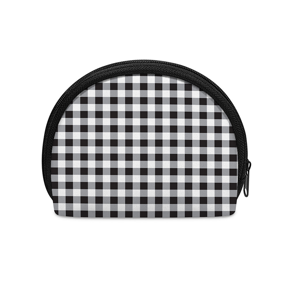 Black And White Check Pattern Print Coin Purse