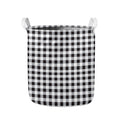 Black And White Check Pattern Print Collapsible Laundry Basket