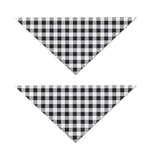 Black And White Check Pattern Print Dog Bandana