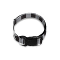 Black And White Check Pattern Print Dog Collar