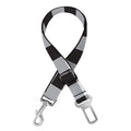 Black And White Check Pattern Print Dog Seat Belt