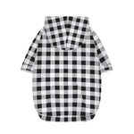Black And White Check Pattern Print Dog Zip Up Hoodie