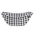 Black And White Check Pattern Print Fanny Pack