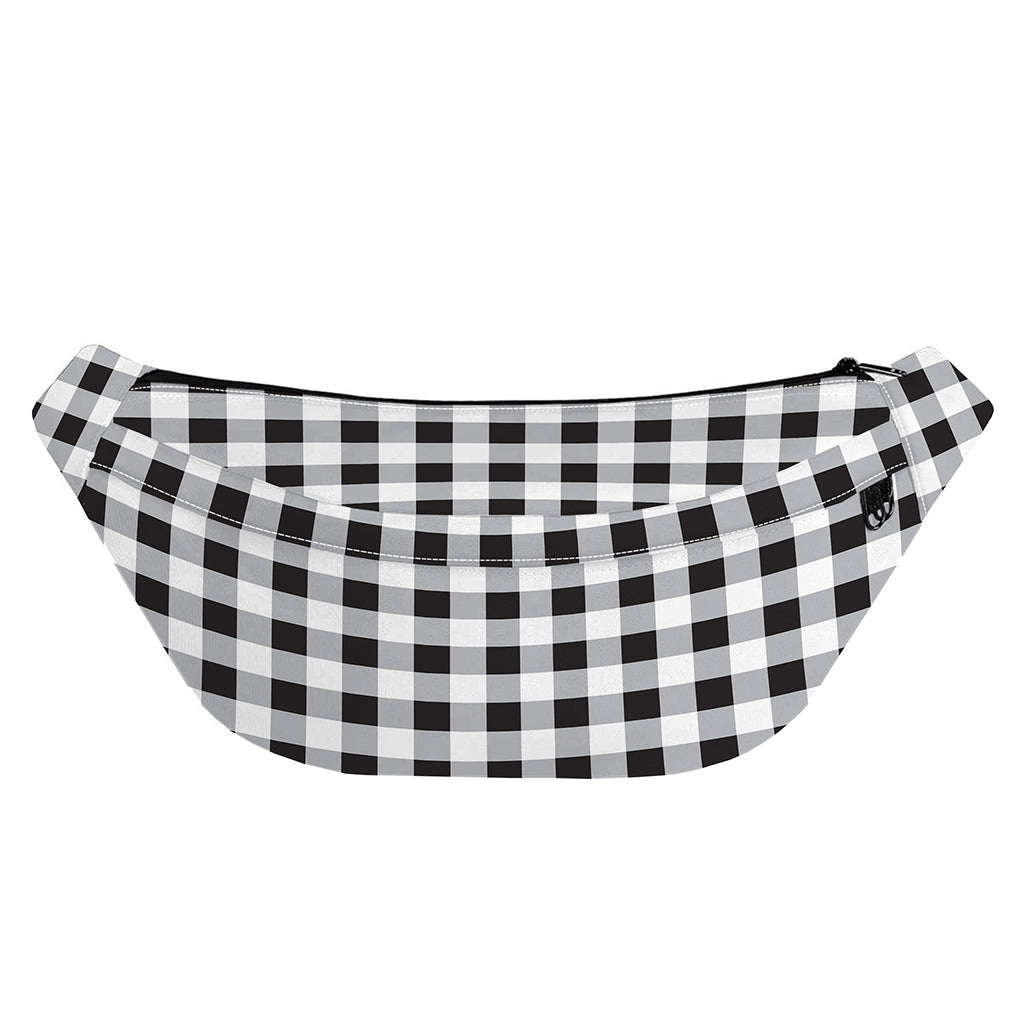 Black And White Check Pattern Print Fanny Pack