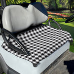 Black And White Check Pattern Print Golf Cart Seat Cover