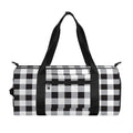 Black And White Check Pattern Print Gym Bag