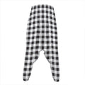 Black And White Check Pattern Print Hammer Pants