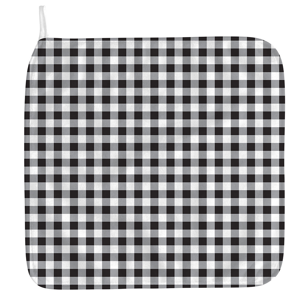 Black And White Check Pattern Print Hand Towel
