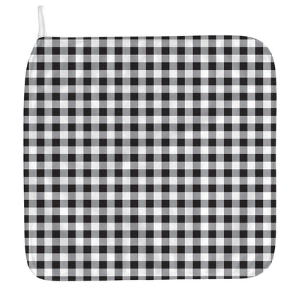 Black And White Check Pattern Print Hand Towel