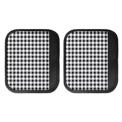 Black And White Check Pattern Print Handle Covers
