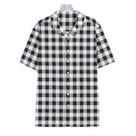 Black And White Check Pattern Print Hawaiian Shirt