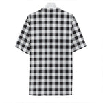 Black And White Check Pattern Print Hawaiian Shirt