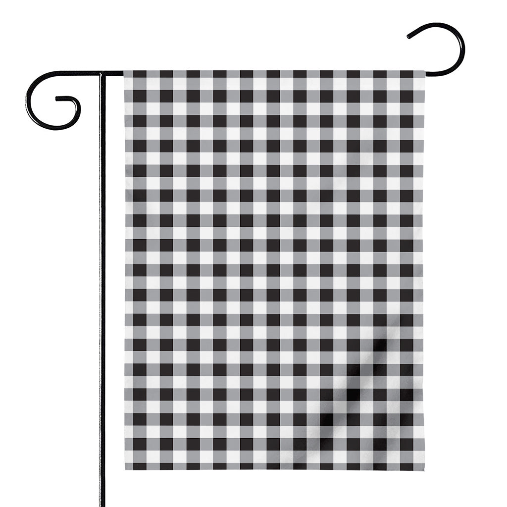 Black And White Check Pattern Print House Flag