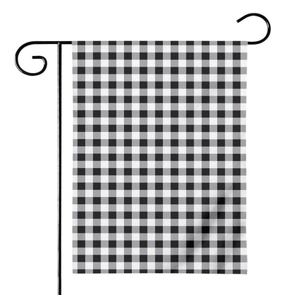 Black And White Check Pattern Print House Flag