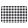 Black And White Check Pattern Print Indoor Door Mat
