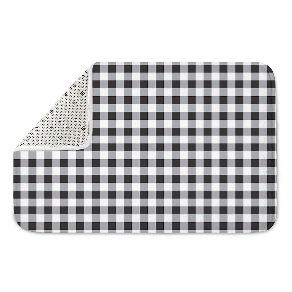 Black And White Check Pattern Print Indoor Door Mat
