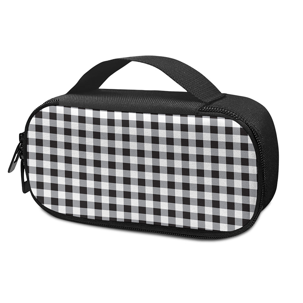 Black And White Check Pattern Print Insulin Cooler Travel Case